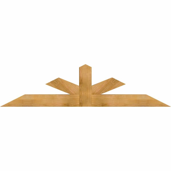 Ekena Millwork Saratoga Rough Sawn Timber Gable Bracket, Western Red Cedar, 84"W x 21"H x 6"D x 6"F, 6/12 Pitch GBW084X21X0606SAR00RWR - main
